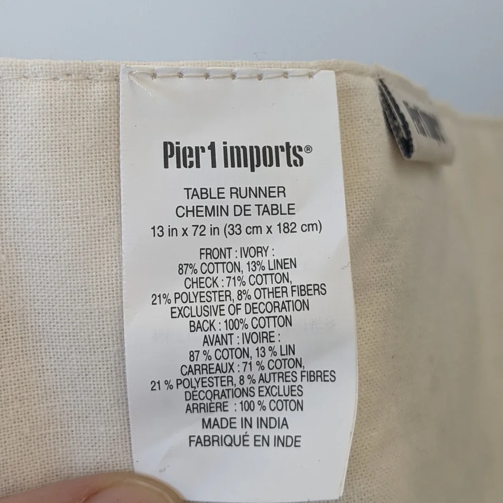Pier 1 Imports Yellow Truck Embroidered Table Runner